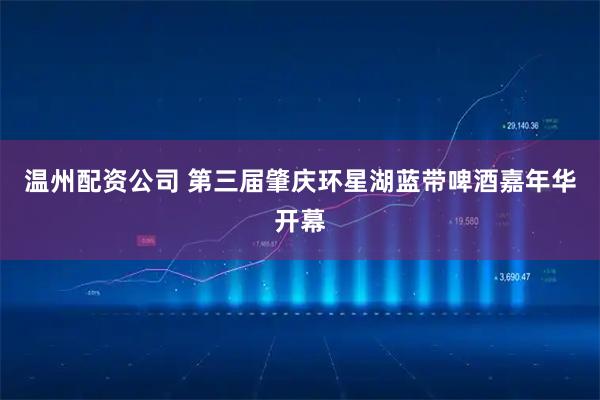 温州配资公司 第三届肇庆环星湖蓝带啤酒嘉年华开幕